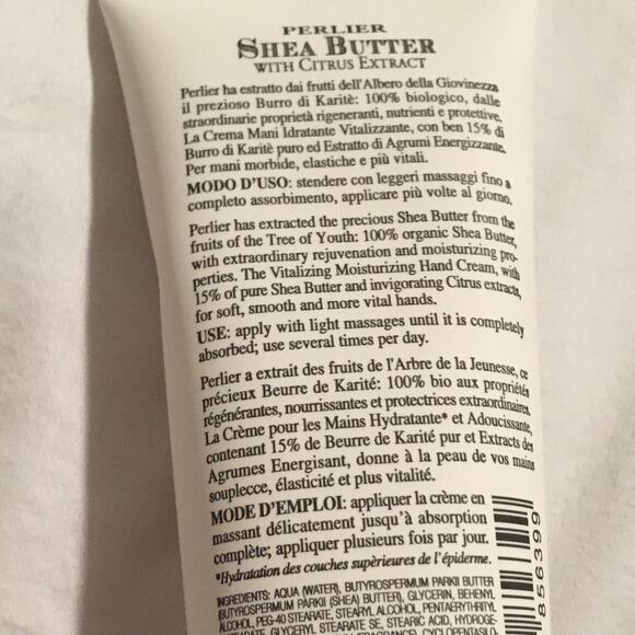 3 tubes of PERLIER shea butter hand cream- citrus, almond milk and lavender - Picture 6 of 6